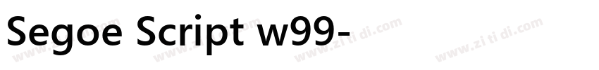 Segoe Script w99字体转换